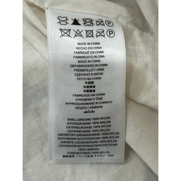 Michael Kors Womens Lace-Up Ivory Tunic Dress Size 8 Embroidered Sheer Overlay - Picture 6 of 8